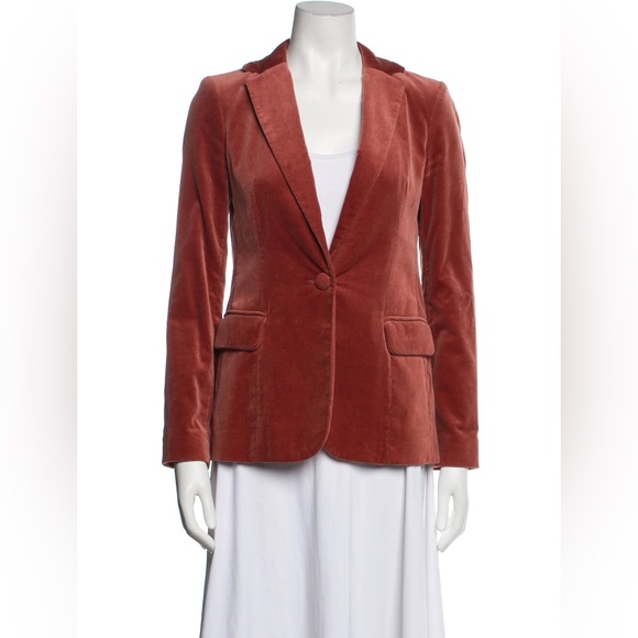 Frame Denim Women's Terracotta Velvet Blazer size 6 - Picture 2 of 7